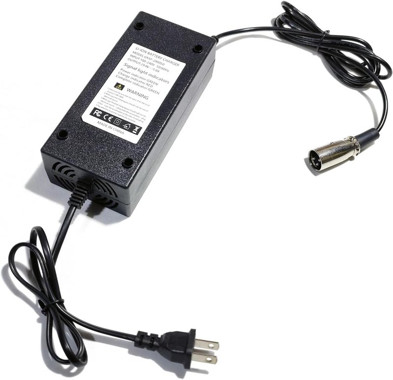 ActveMob 29.4V5A Mobility Scooter and Electric Wheelchair Charger,3 Prong, 3Pin,Male XLR Connector,Suitable for Most Brands of 24V Lithium Battery Mobility Scooter Electric Wheelchair, Universal Parts. - Image 1